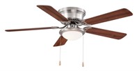 Hugger 52 In. Led Brushed Nickel Ceiling Fan