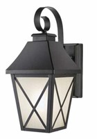 16.3 In. Midnight Black Outdoor Wall Lantern