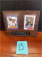 Ben Rothlisberger Pittsburgh Steelers cards plaque