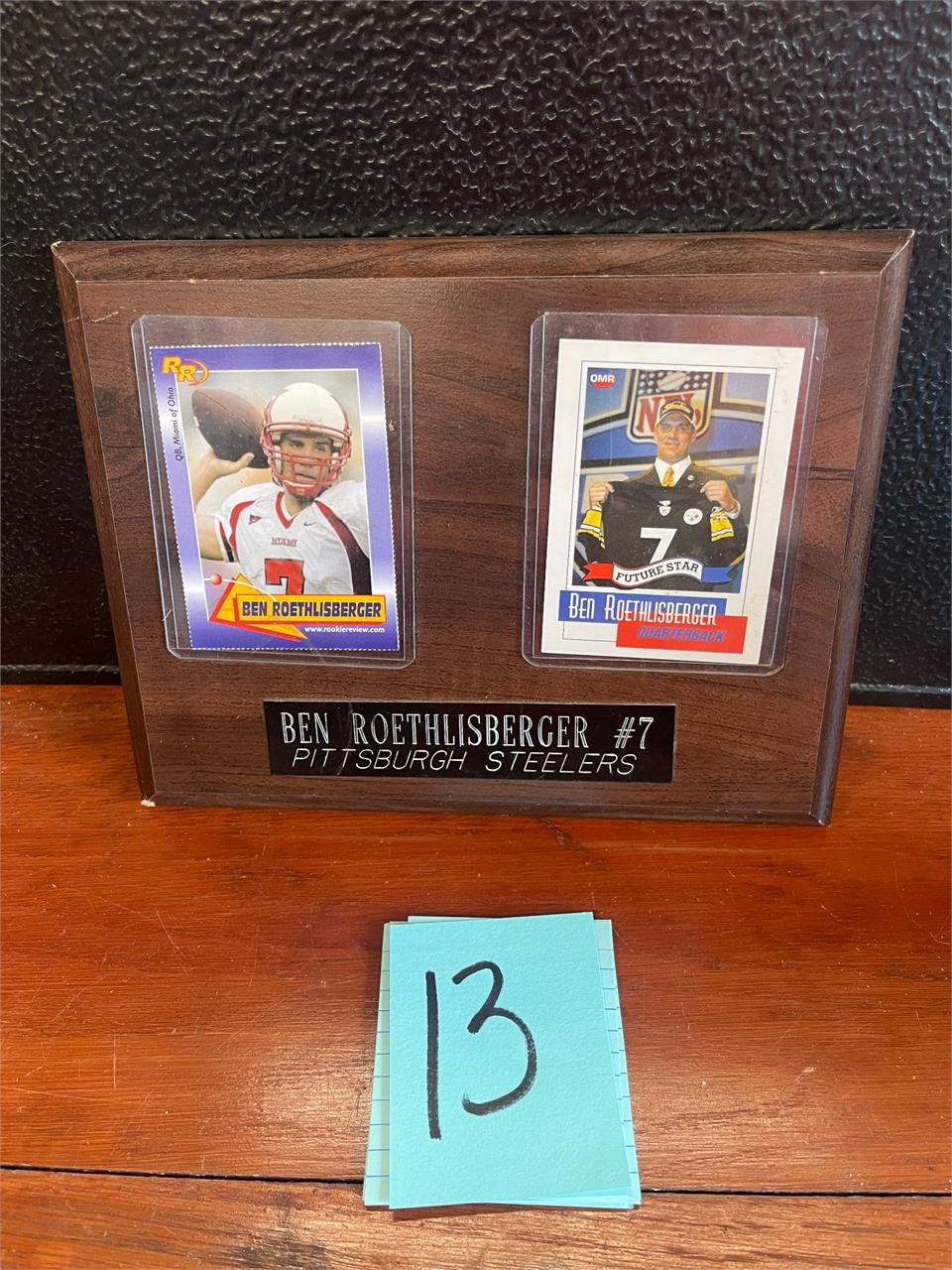 Ben Rothlisberger Pittsburgh Steelers cards plaque