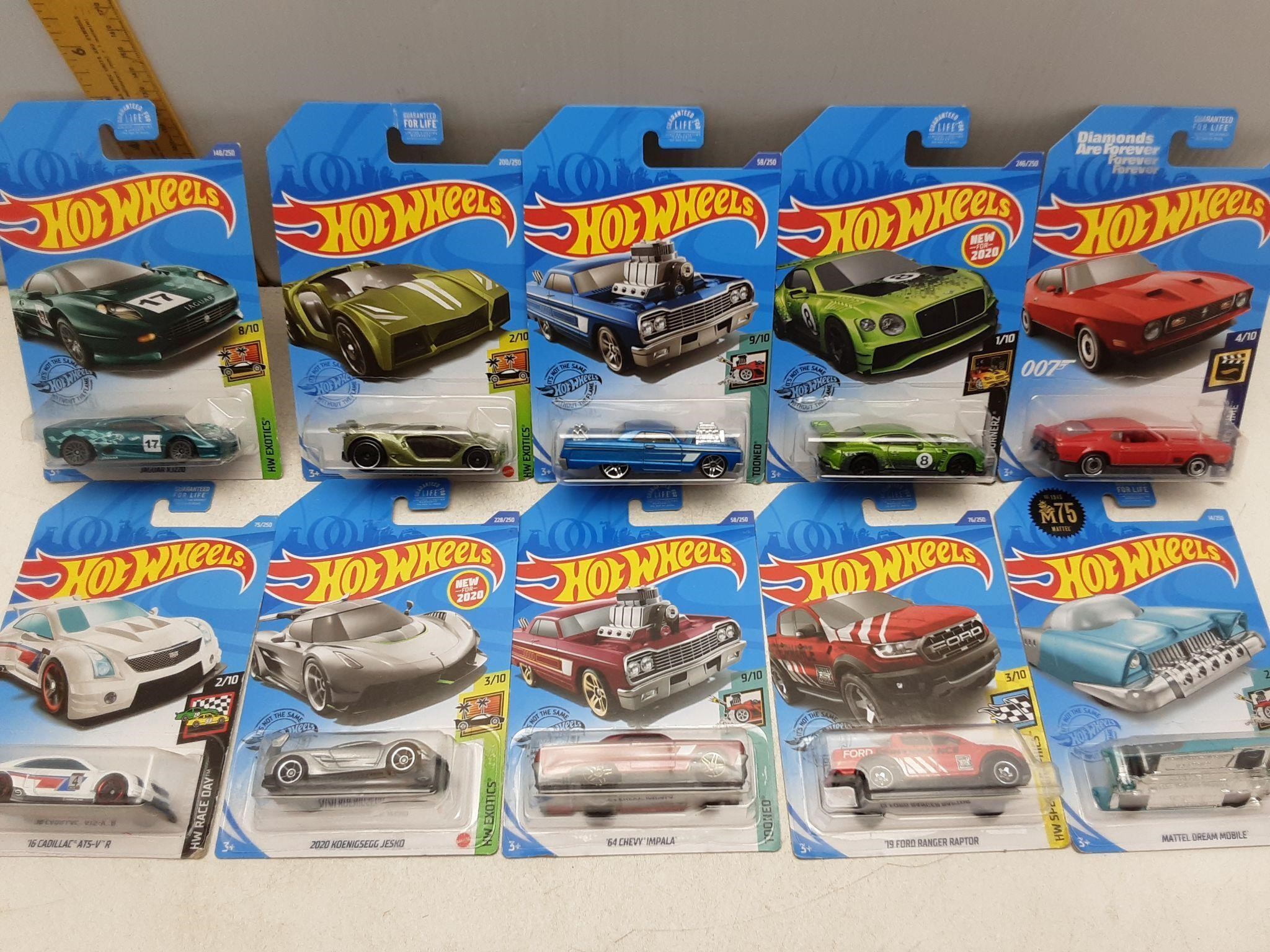 10 MISC. SEALED HOT WHEELS