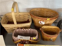 (4) Longaberger Baskets