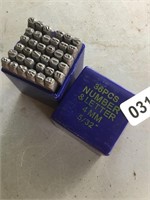 4mm letter and number stamps