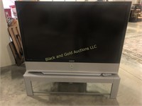 61 inch Samsung Television with Stand and Remote