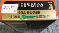 (6) Boxes 204 Ruger Ammo (120) Rds