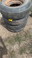 4 TRAILER HOUSE TIRES AND RIMS