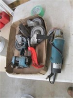 Angle grinder, casters & vice