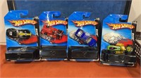 4 NIP Mystery Hot wheels w/xtra cars