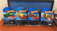 4 NIP Mystery Hot wheels w / xtra cars