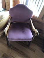 Mauve Straight Chair (L) of Cabinet