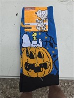 G) New Two Pack, Snoopy Black Socks, 10-13 size