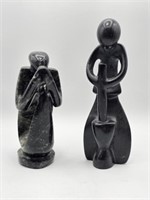 2 HAND CARVED SOAPSTONE FIGURES