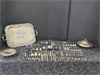 94 PIECES OF SILVERPLATE