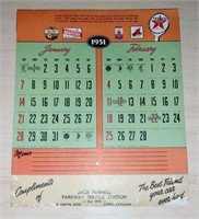 1951 Blowing Rock Texaco Calendar