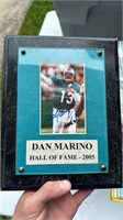 Dan Marino Autograph plaque