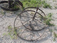 Vintage 32" Iron Wheels