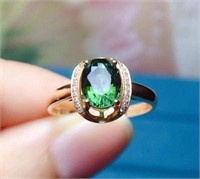 1.25ct Natural Tourmaline Ring 18K Gold