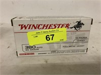 WINCHESTER 5O RDS FMJ 380 AMMO