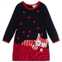 $114.40 Size 4A Catmini Girl's Knitted Cat Dress