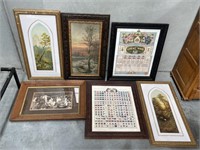 Selection Vintage Framed Pictures and Prints