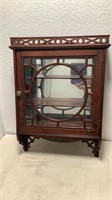 Beautiful Vintage Wall Hanging Curio Cabinet