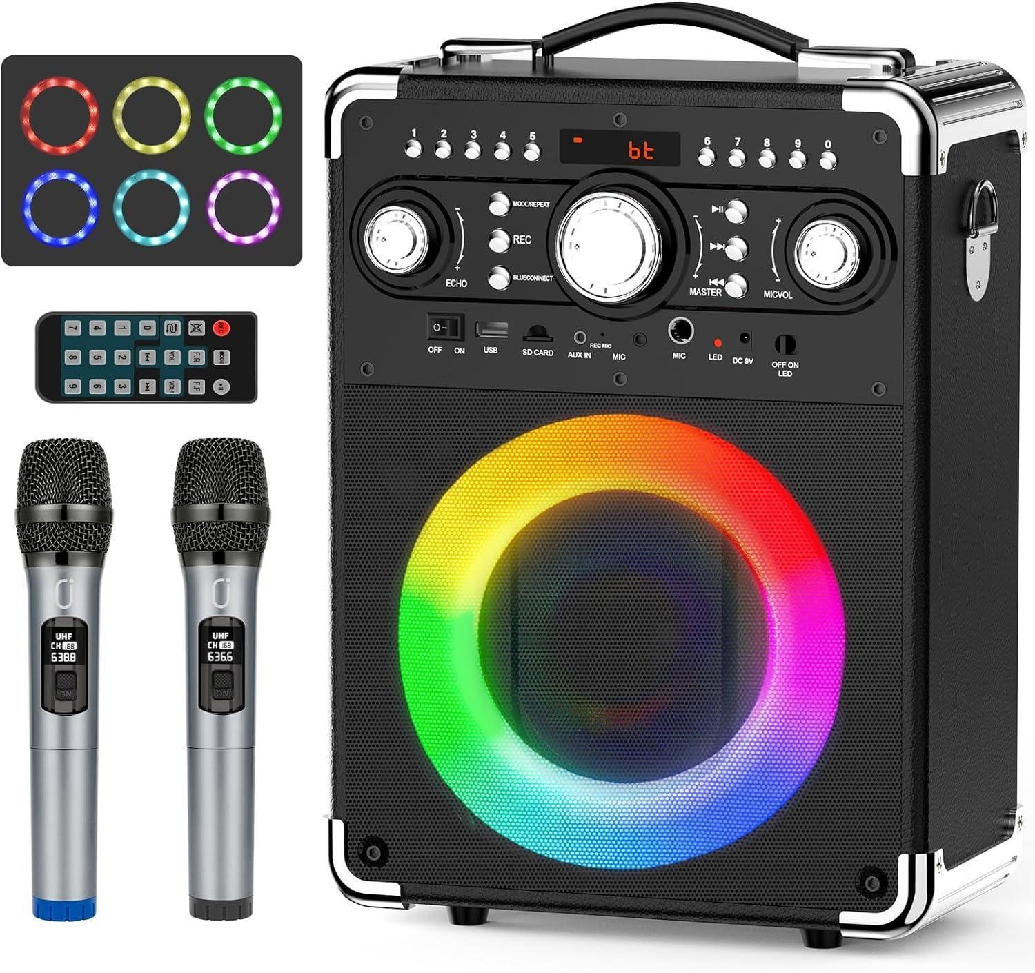 Karaoke Machine with DJ Lights