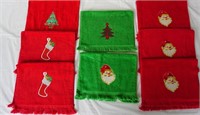 Vintage Christmas Linens Martex Tip Towels