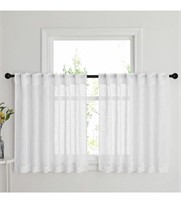PONY DANCE Cafe Curtains 36 inch Length - Linen