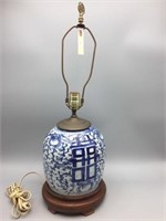Chinese blue and white  antique lamp