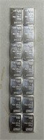 (14) 1g SILVER VALCAMBI SUISSE BARS