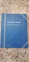 Jefferson nickel collection book with coins