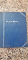 Buffalo nickel collection book with coins
