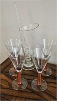 Signed Cocktail Mixer & Martini Glasses
