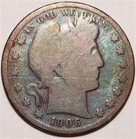1906-O Barber Half Dollar - Nicely Toned Example