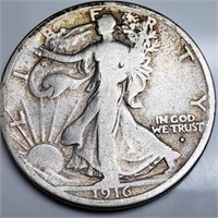 1916-D Walking Liberty Half Dollar - Very Nice!