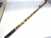 DECORATIVE HANDCARVED CHINESE CEREMONIAL STAFF