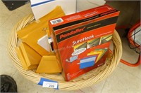 Office supplies - file folders, paper, envelopes