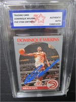 Dominique Wilkins Signed Trading Card Fivestar