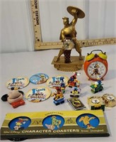 Box of Mickey Mouse Walt Disney items including
