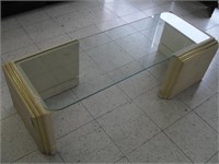 GLASS TOP COFFEE TABLE