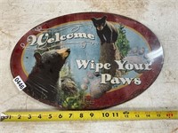 Bear metal tin decor