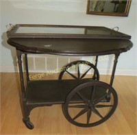 ROLLING CART WITH GLASS TOP/TRAY