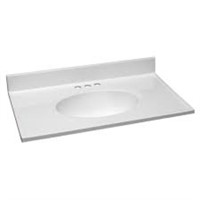 Design House 31-in X 19-in Solid White Cultured