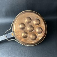 Copper Escargot Pan w/ Long Handle