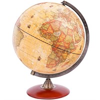 Exerz 30cm Antique Globe With A Wooden Base -