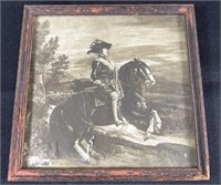 Felipe IV a caballo Black & White Print Framed