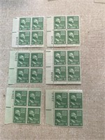 George Washington 1 Cent Stamp Plate Block Lot