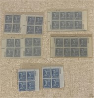 1938 James Monroe 5 Cent Plate Block Lot