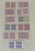 1938 James Madison 4 Cent Stamp Plate Block Lot