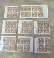Martha Washington 1 1/2 Cent Stamp Plate Block Lot